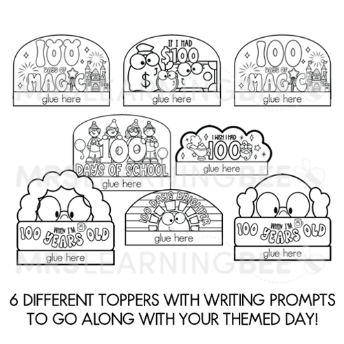 Resource preview 2 for 100 Days of School Writing Templates & Crafts