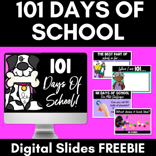 Resource preview 1 for 101 Days of School DIGITAL SLIDES - Celebrating the 101st day of school