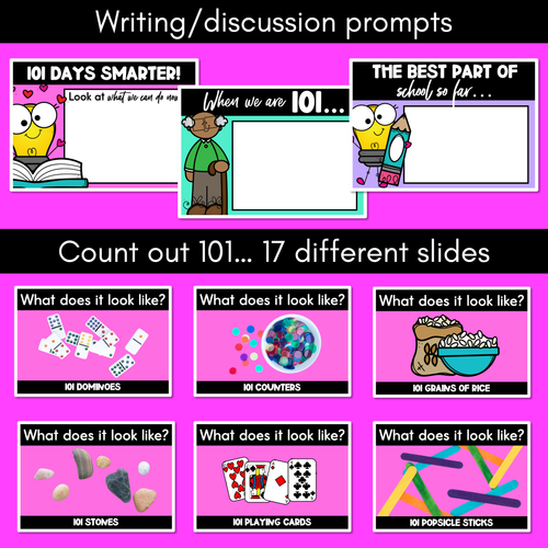 Resource preview 2 for 101 Days of School DIGITAL SLIDES - Celebrating the 101st day of school