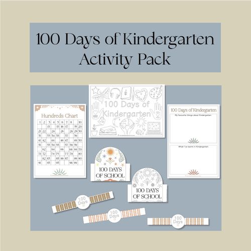 Resource preview 1 for 100 Days of Kindergarten Activity Pack