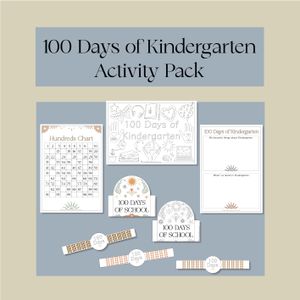 100 Days of Kindergarten Activity Pack