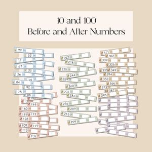 10 and 100 Before and After Numbers