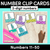 1 for 2-DIGIT NUMBER CLIP CARDS: Numbers 11-50