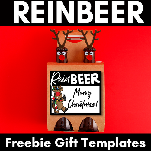 Resource preview 4 for REINBEER Freebie Teacher Gift Tags