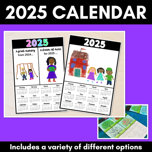 Resource preview 1 for 2025 Calendar Templates - End of Year Gifts for Parents & Students