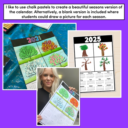 Resource preview 5 for 2025 Calendar Templates - End of Year Gifts for Parents & Students