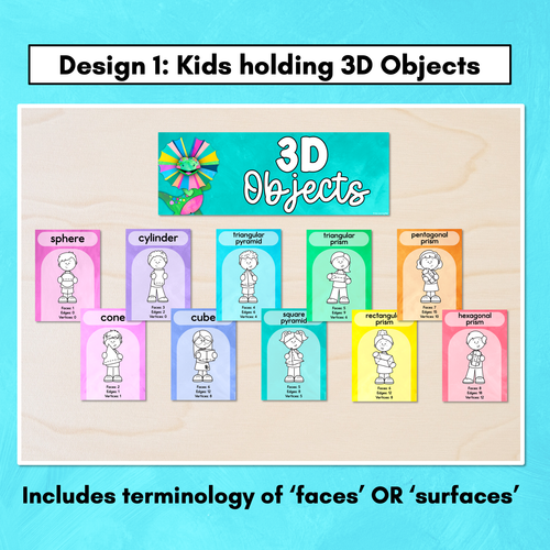 Resource preview 2 for 3D Object Posters - Watercolour Rainbow - The Kutopia Collection 