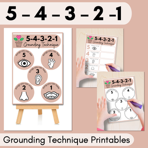 5-4-3-2-1 Grounding Technique Printables