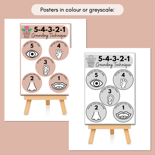 Resource preview 2 for 5-4-3-2-1 Grounding Technique Printables