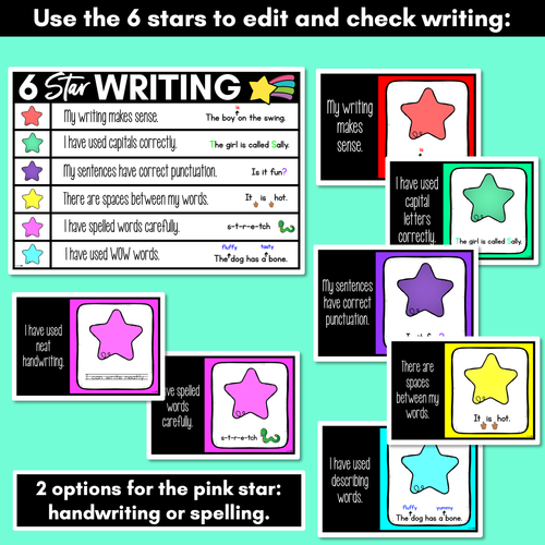 Resource preview 2 for 6 Star Editing Checklist - Re-read, Edit and Review Writing PowerPoint Slides