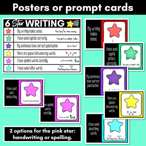 Resource preview 2 for 6 Star Editing Checklist - Re-read, Edit and Review Writing - Posters & Practice