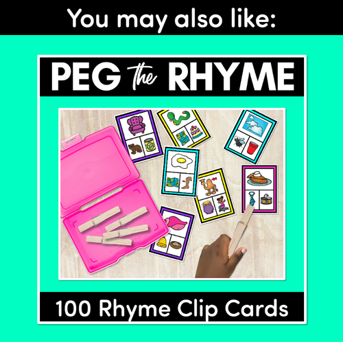 Resource preview 4 for Syllable Clip Cards - Phonological Awareness Activities for Kindergarten