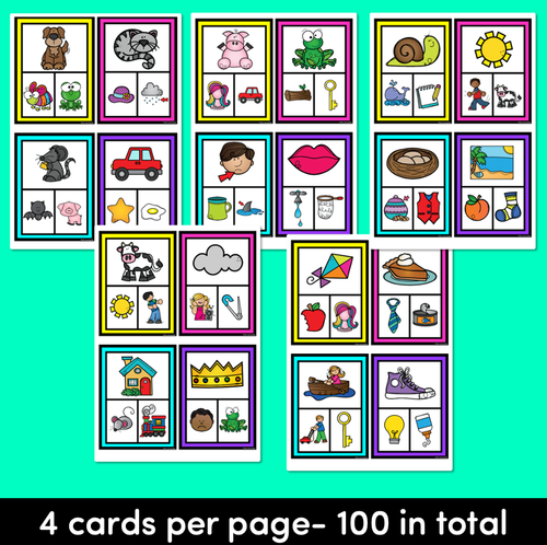 Resource preview 2 for Rhyme Clip Cards - Phonological Awareness Activities for Kindergarten