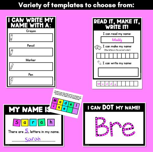Resource preview 2 for Name Practice Pages EDITABLE