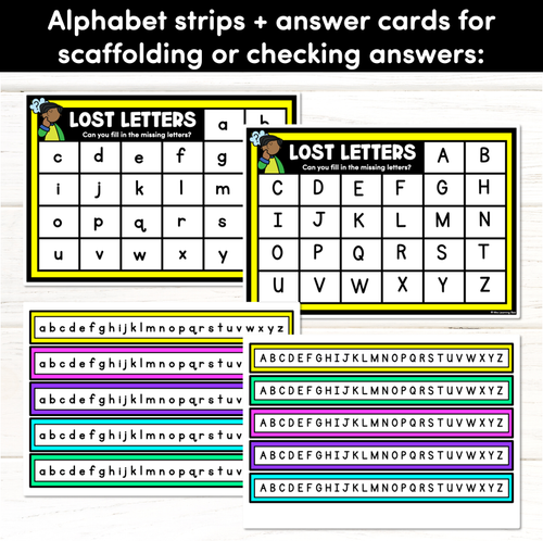 Resource preview 3 for LOST LETTERS - Missing Letter Alphabet Printables