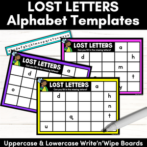 LOST LETTERS - Missing Letter Alphabet Printables
