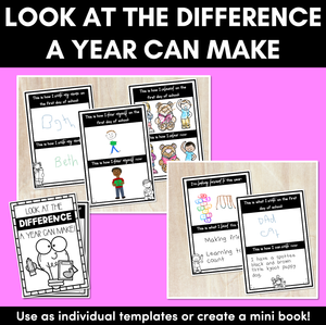 Look at the difference a year can make - First day of school template