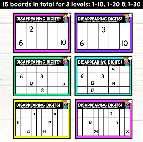 Resource preview 2 for Kindergarten Number Center - Disappearing Digits