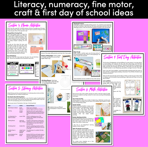 Resource preview 2 for First Week of Kindergarten - The Complete FREE Guide