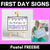 1 for First Day of School Signs PASTEL FREEBIE