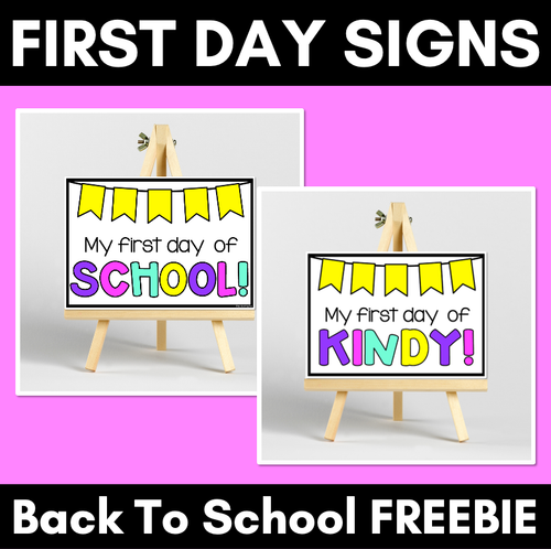 Resource preview 1 for First Day of School Signs