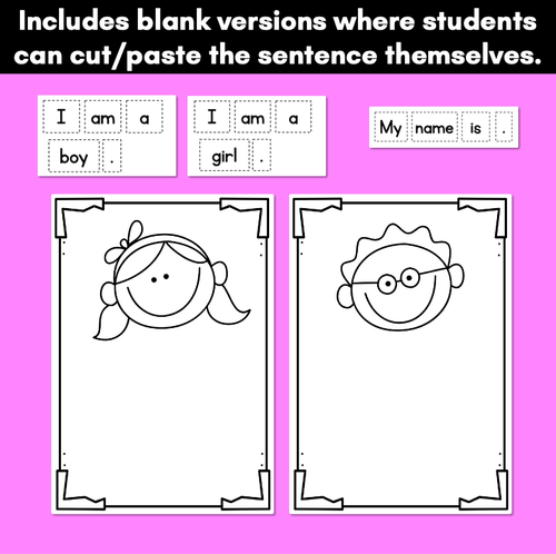 Resource preview 2 for Boy and Girl Starting School Templates