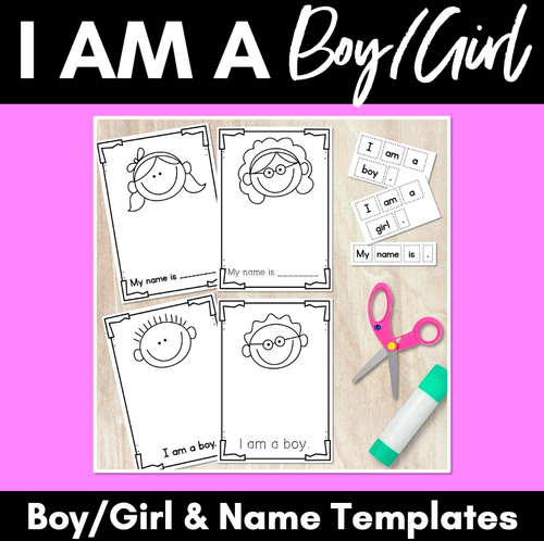 Resource preview 1 for Boy and Girl Starting School Templates