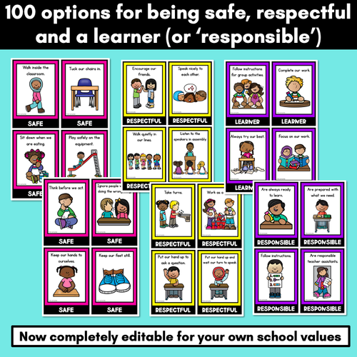 Resource preview 2 for Positive Behaviour Choice Posters - Safe Respectful Learners - PBL