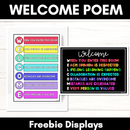 Resource preview 1 for Welcome Posters