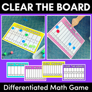 Differentiated Number & Addition Games for K - 2 - Clear the Board