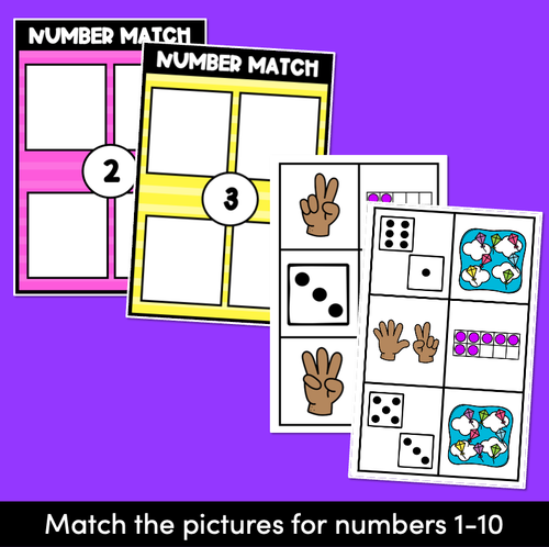 Resource preview 3 for NUMBER MATCH ACTIVITY - Numbers 1-10