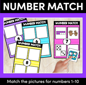 NUMBER MATCH ACTIVITY - Numbers 1-10