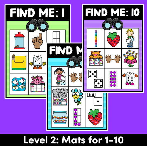 Resource preview 3 for Kindergarten Math Game - Find the Number - 1-20