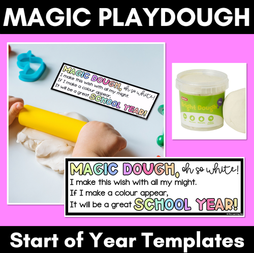 Resource preview 1 for Magic Dough First Day of School Templates