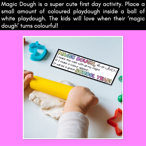 Resource preview 2 for Magic Dough First Day of School Templates