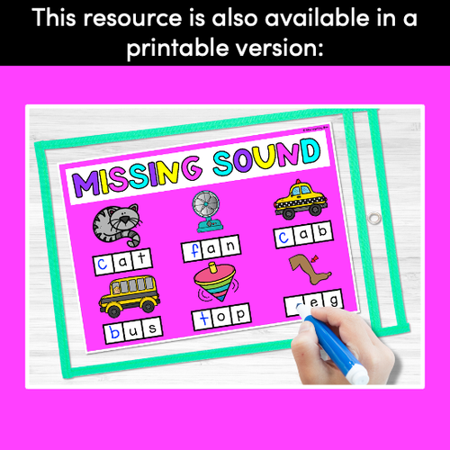 Resource preview 4 for Missing Sounds Digital Activity - CVC Words