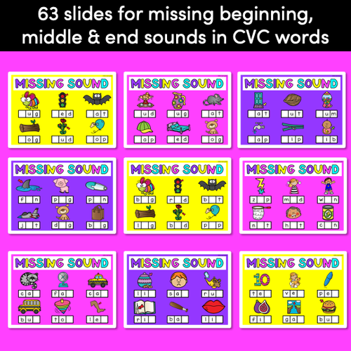 Resource preview 3 for Missing Sounds Digital Activity - CVC Words