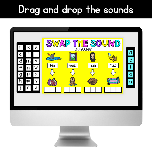 Resource preview 3 for CVC DIGITAL ACTIVITY - Swap the Sound PowerPoint