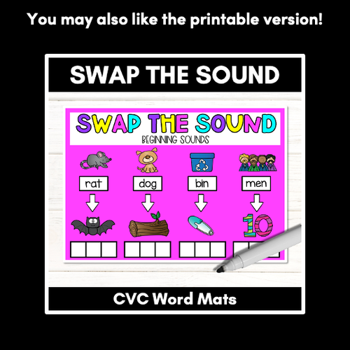 Resource preview 4 for CVC DIGITAL ACTIVITY - Swap the Sound PowerPoint