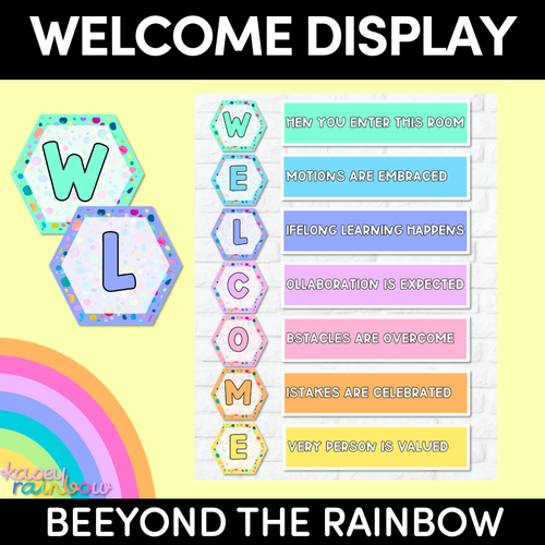 Resource preview 1 for Welcome Door Display- The Kasey Rainbow Collection