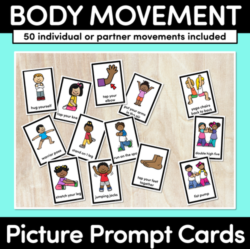 Resource preview 1 for Body Movement Picture Prompt Cards