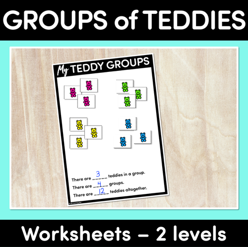 Resource preview 1 for Groups of Teddies - Differentiated Worksheets