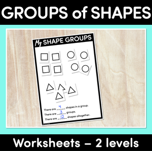 Groups of Shapes- Differentiated Worksheets