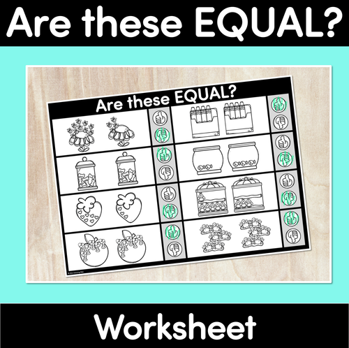 Resource preview 1 for Are These Equal Worksheets