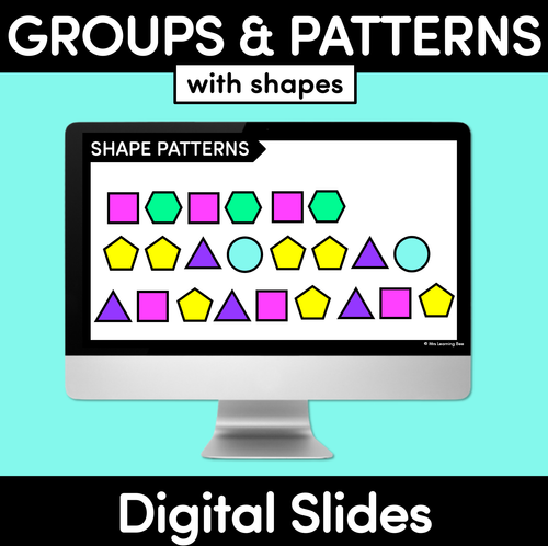 Resource preview 1 for Groups & Patterns with 2D Shapes - Digital Slides