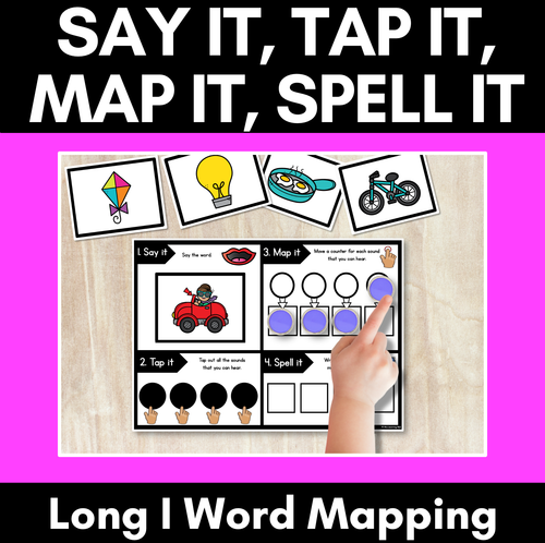 Resource preview 1 for LONG VOWEL I Word Mapping Mats - Say It Map It Tap It Spell It