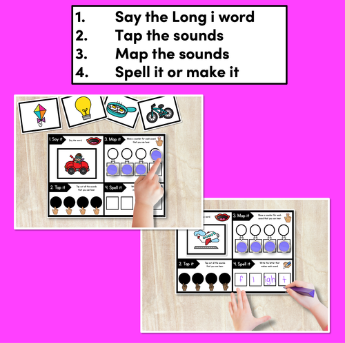 Resource preview 2 for LONG VOWEL I Word Mapping Mats - Say It Map It Tap It Spell It