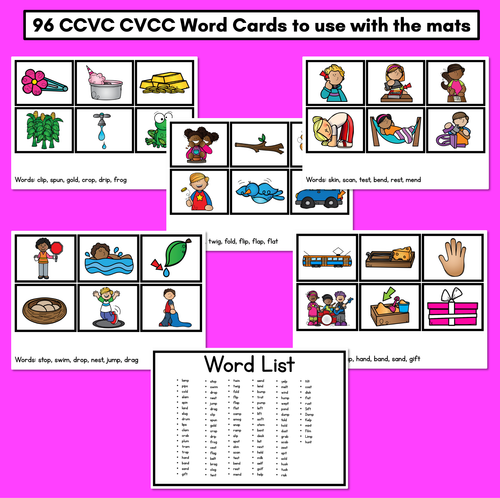 Resource preview 4 for SAY IT TAP IT MAP IT SPELL IT - CVCC CCVC Words Orthographic Mapping Mats