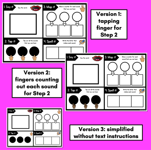 Resource preview 3 for SAY IT TAP IT MAP IT SPELL IT - CVC Orthographic Mapping Mats