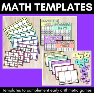 Maths Templates - Ten Frames, Hundreds Charts, Numeral Cards & More